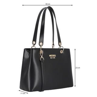Bolsa Tote WESTIES Hbpyro3we  Sintetico Color Negro