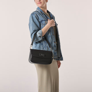 Bolsa Shoulder WESTIES Hbthaiswe  Sintetico Color Negro